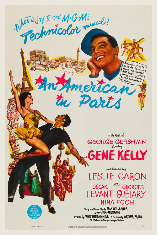 Poster An American in Paris, Ft. Gene Kelly