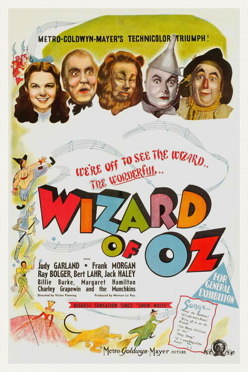 Poster The Wonderful Wizard of Oz, Ft. Judy Gardland