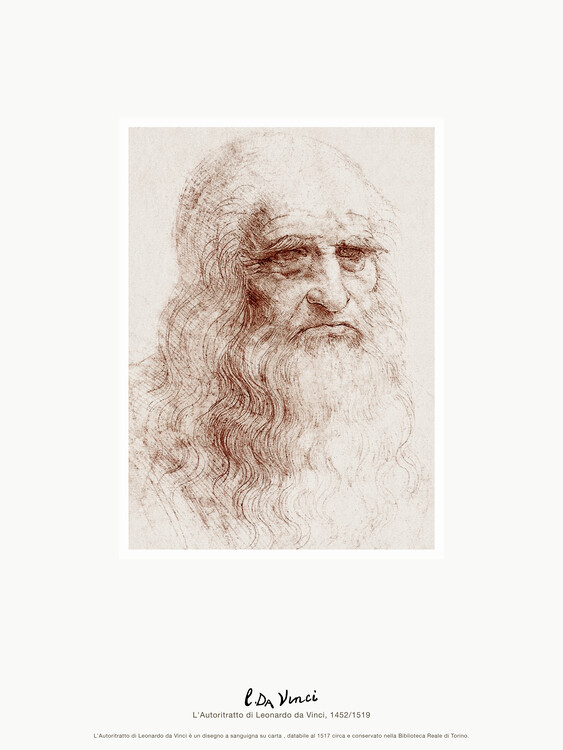 Canvas Print Self Portrait (L'Autoritratto di Leonardo da Vinci) - Leonardo da Vinci
