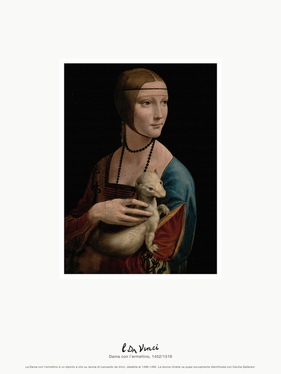 Canvas Print The Lady with the Ermine (Dama con l'ermellino) - Leonardo da Vinci