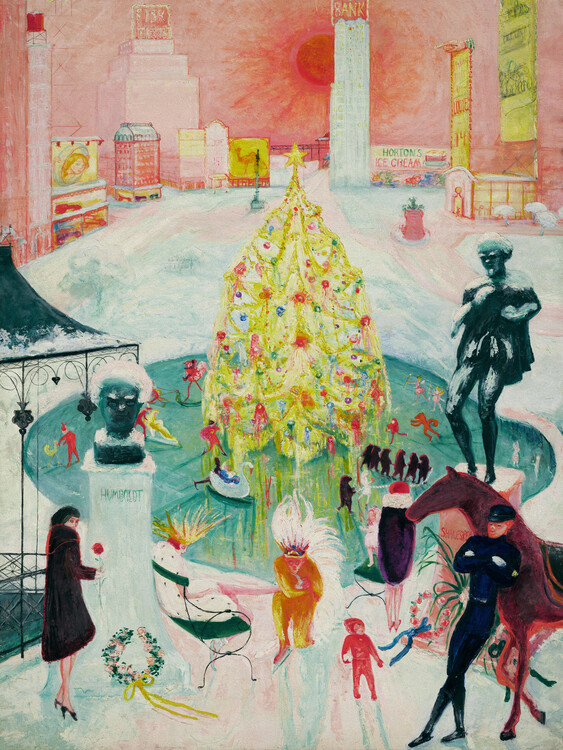 Αφίσα Pink Christmas (Retro Shopping during Xmas / Festive Christmas Tree & Decoration) - Florine Stettheimer