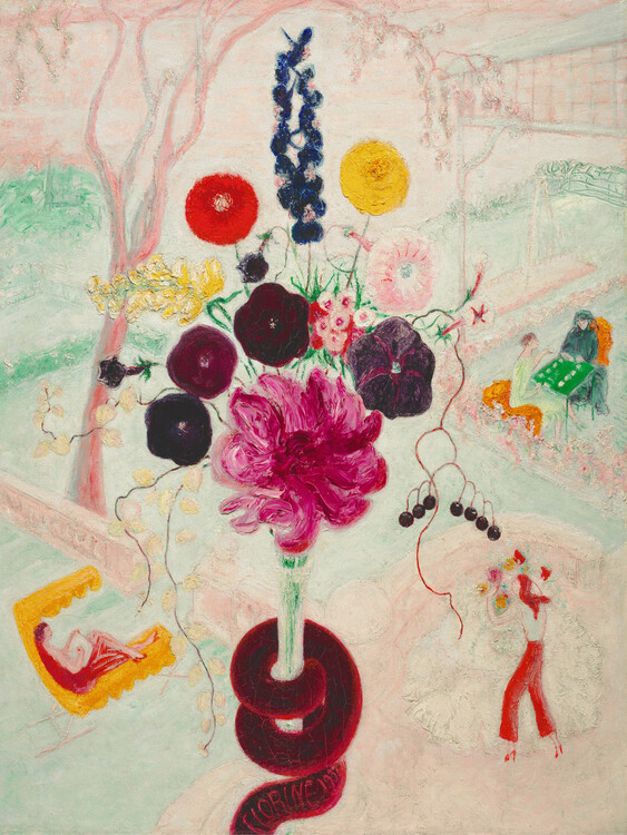 Poster The Birthday Bouquet (Retro Floral) - Florine Stettheimer