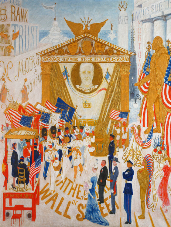 Slika na platnu The Cathedrals of Wall Street (Retro Shopping) - Florine Stettheimer