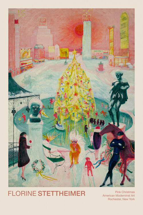 Принти на полотні Pink Christmas (Retro / Festive / Camp / Pink / Shopping) - Florine Stettheimer
