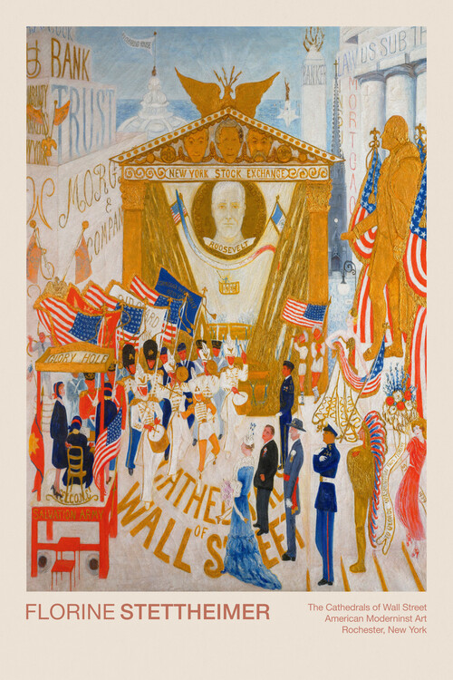 Αφίσα The Cathedrals of Wall Street (Retro / Festive / Camp / Gold / Shopping) - Florine Stettheimer