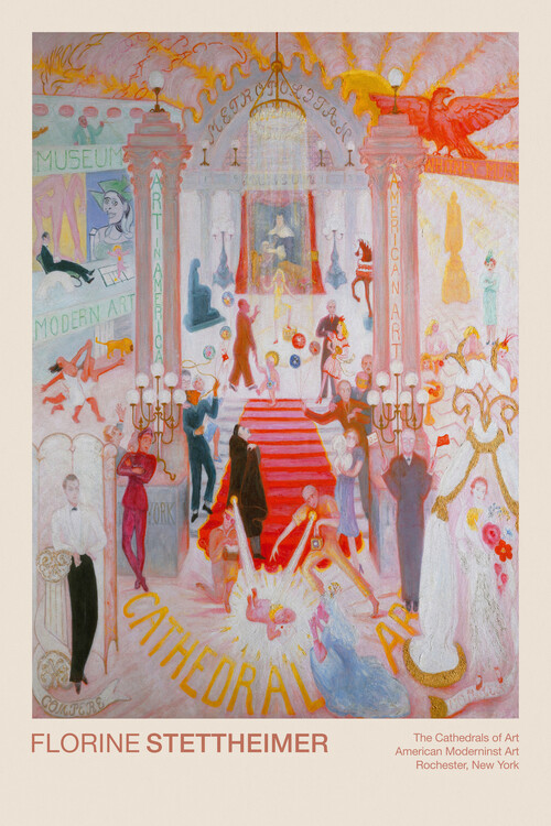 Αφίσα The Cathedrals of Art (Retro / Festive / Camp / Pink / Shopping) - Florine Stettheimer
