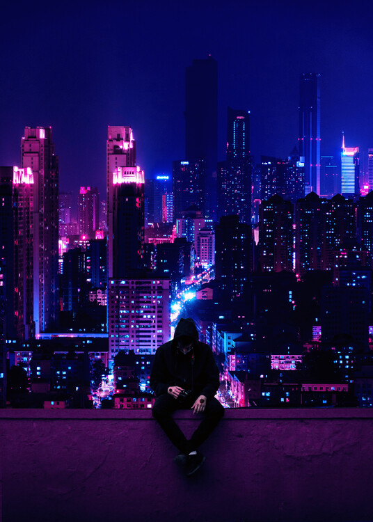Poster Alone Cyberpunk