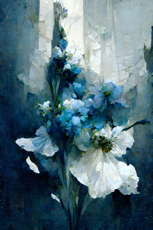 Poster Blue Flower Bouquet