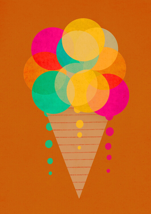 Poster Neon Ice Cream