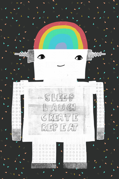 Canvas Print Sleep Laugh Create Repeat