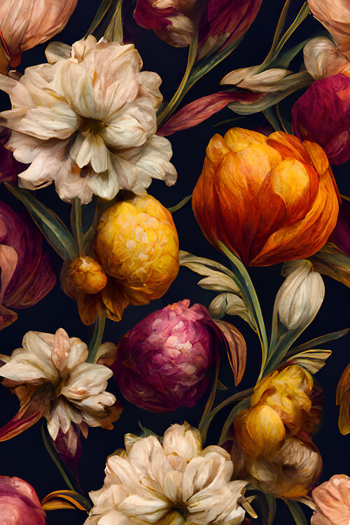 Poster Romantic Flowers