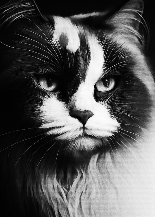 Принти на полотні Black Cat