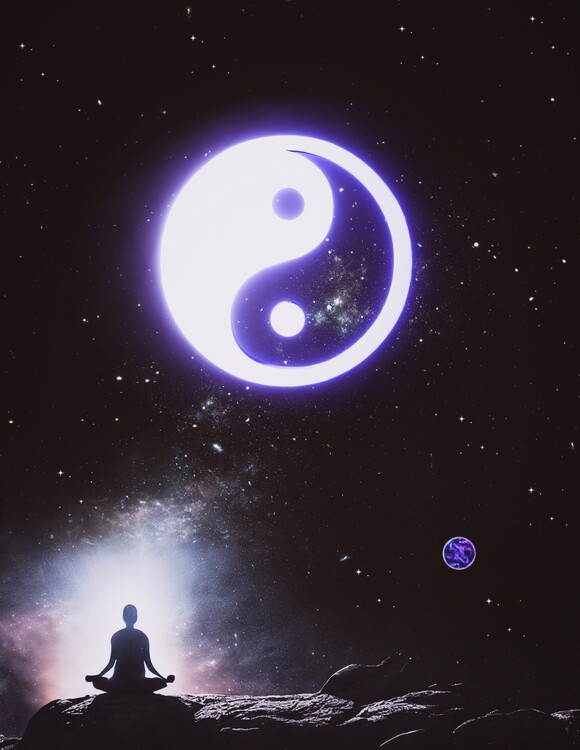 Plakát Yoga Ying-Yang Zen Meditation