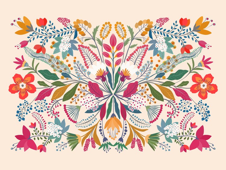 Poster Mexican floral artwork