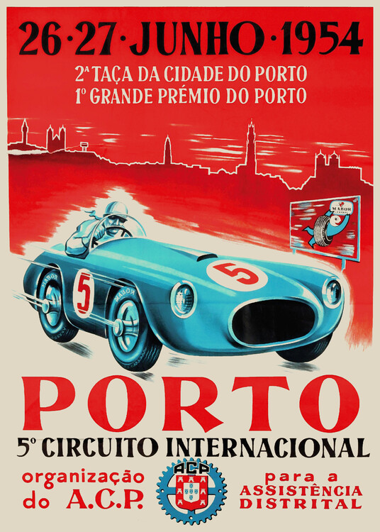 Poster 1955 Porto International Circuit motor racing