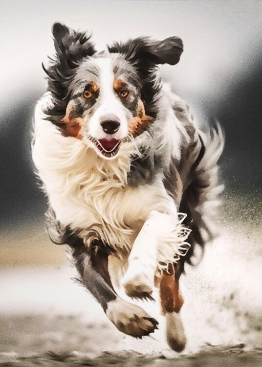 T-shirt Run Dog