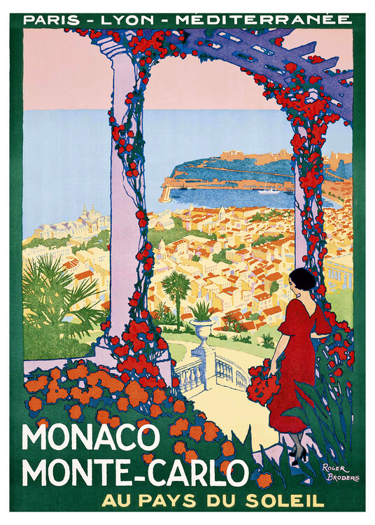 Poster 1920 Monaco Monte Carlo In The Land Of Sun