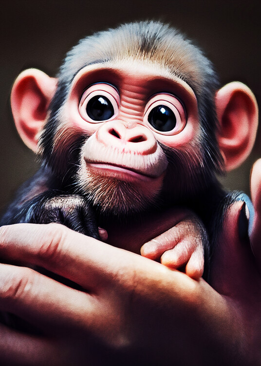 Принти на полотні Cute Monkey