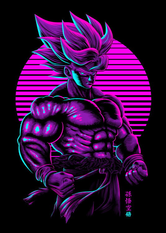 Poster Retro super warrior