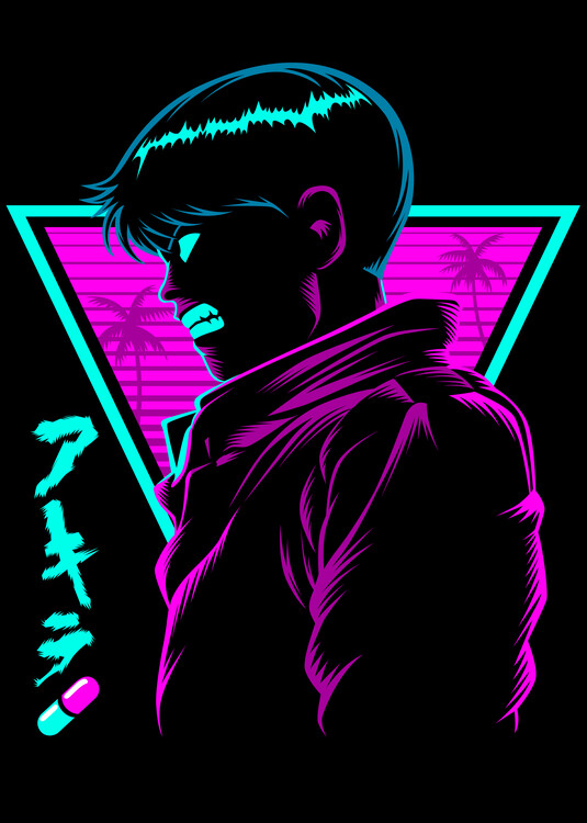 Canvas Print Retro neo tokyo