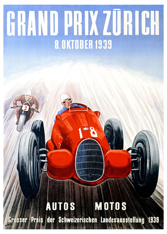 Canvas Print 1939 Zurich Grand Prix