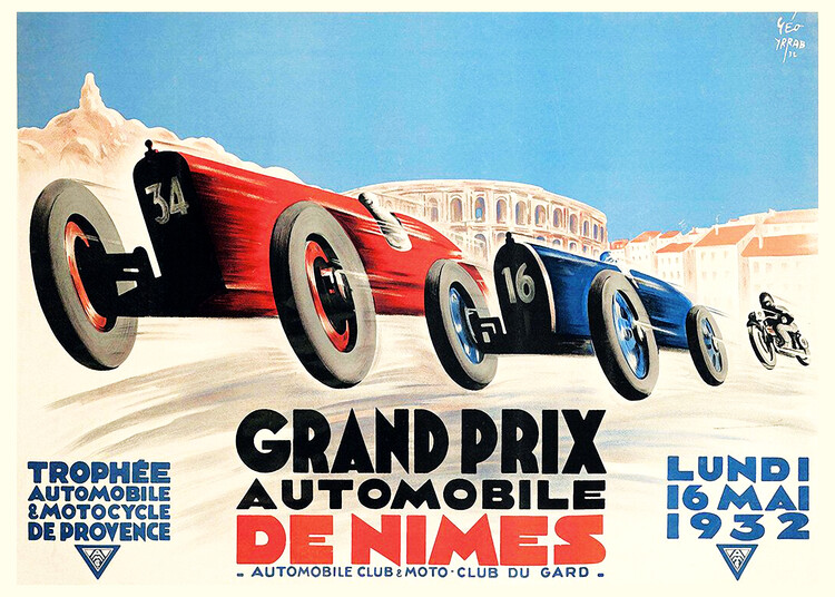 Poster 1932 Nimes Grand Prix