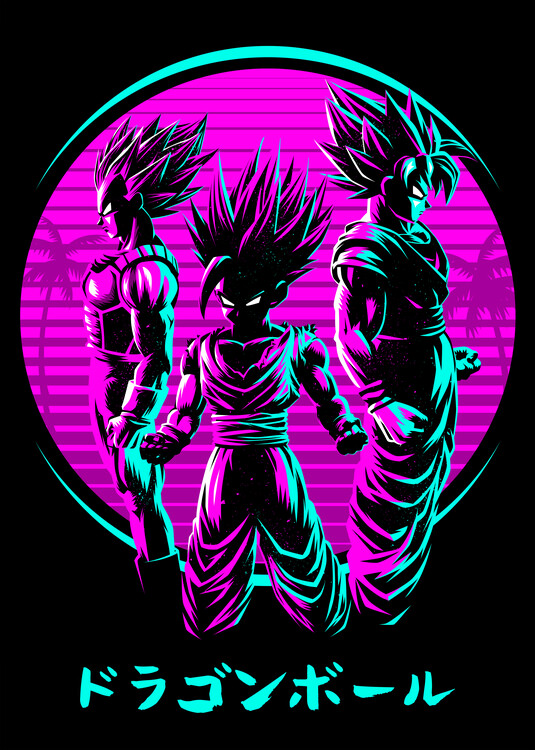 Poster Retro three warriors