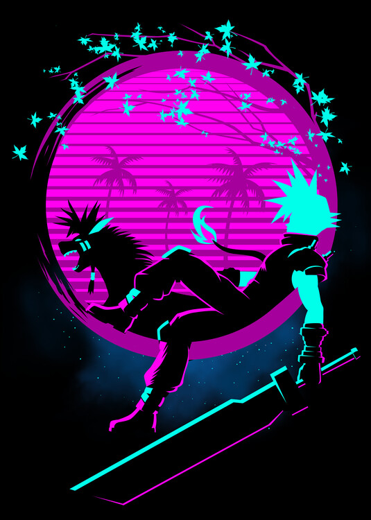 Poster Tree fantasy retro