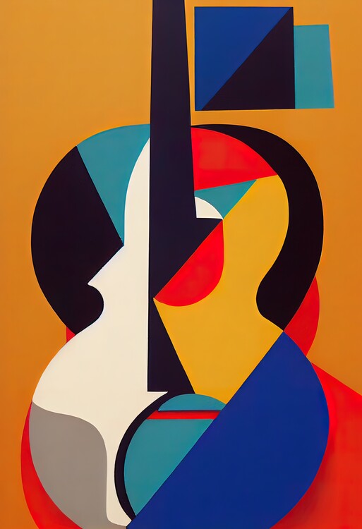 Poster Guitar abstract