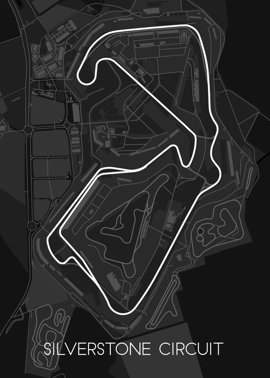 Poster Silverstone car race Circuit