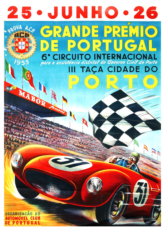 Plakát 1955 Grand Prix Of Portugal