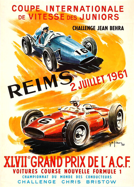 Плакат 1961 Grand Prix The A.C.F