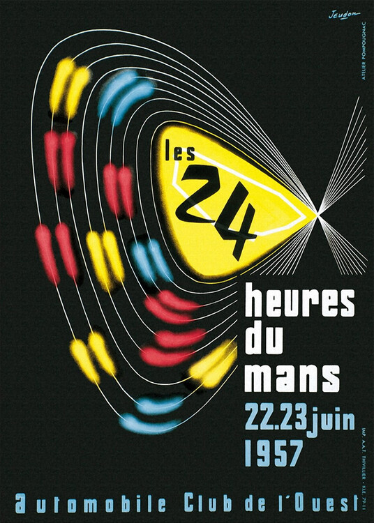 Poster 1957 les 24 heures du mans