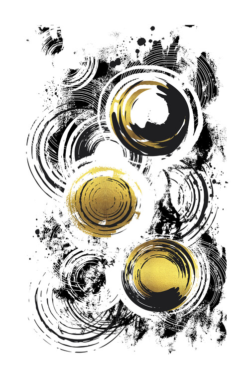 Poster ABSTRACT ART Raving Circles