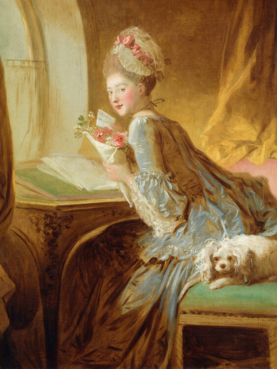 Levně Plakát, Obraz - The Love Letter, Jean-Honoré Fragonard, 30 × 40 cm