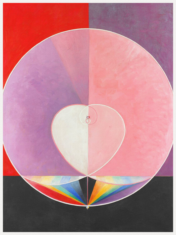 Poster The Dove No.2 (Rainbow Abstract Heart) - Hilma af Klint