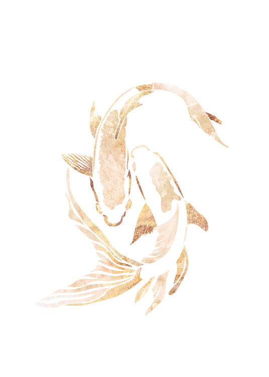 Poster Golden Koi Fish 1