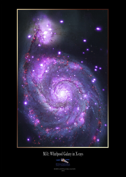 Poster M51 Chandra Captures Galaxy Sparkling in X-rays CHANDRA