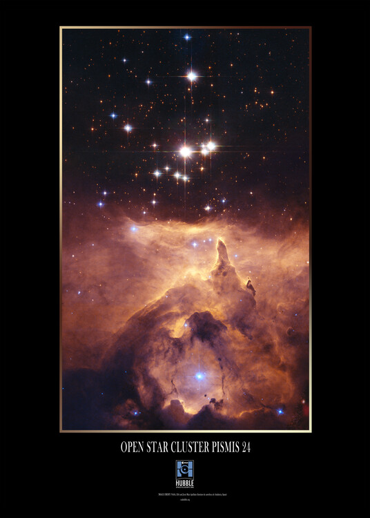 Αφίσα Open Star Cluster PISMIS 24 - Hubble Space Telescope