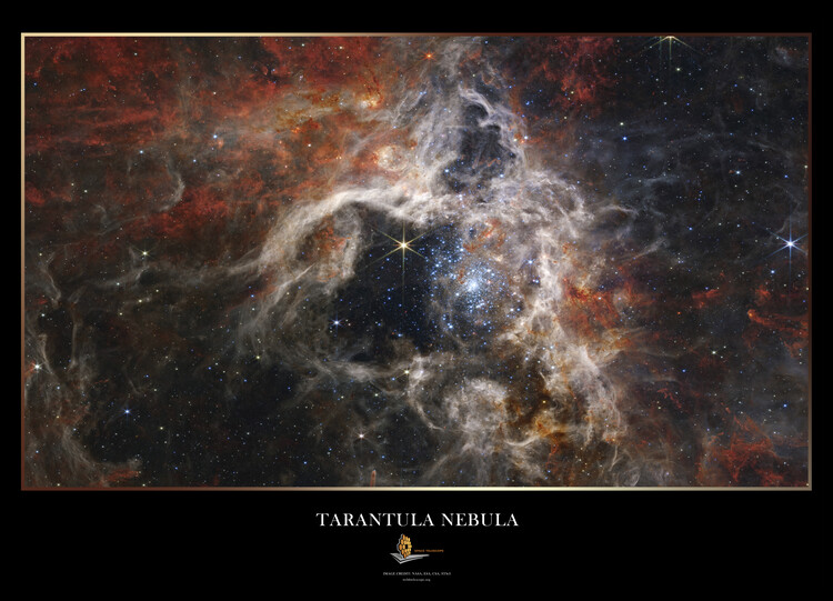 Juliste Tarantulasumu – James Webb -avaruusteleskooppi