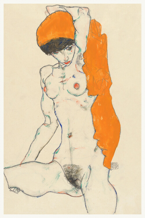 Obraz na płótnie Woman in Orange