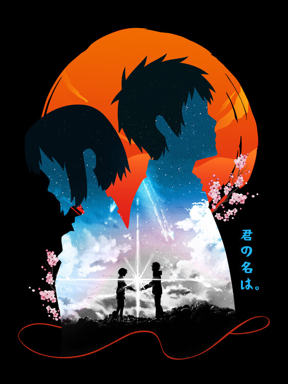 Poster taki tachibana and mitsuha miyamizu your name