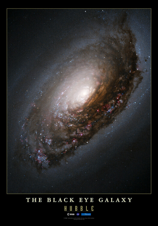 Poster Black Eye Galaxy - Hubble