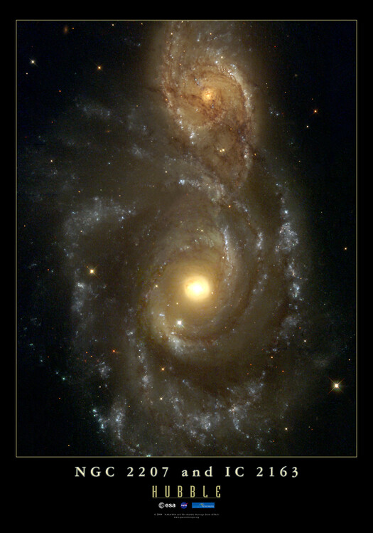 Juliste SGC 2207 and IC 2163 - Hubble