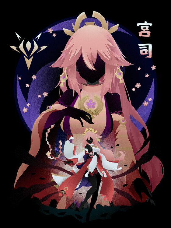 Poster yae miko genshin impact