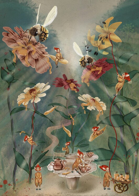 Poster 4. Little people and Honey flowers