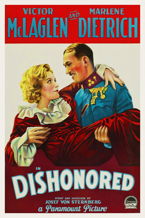 Poster Dishonored / Marlene Dietrich (Retro Movie)