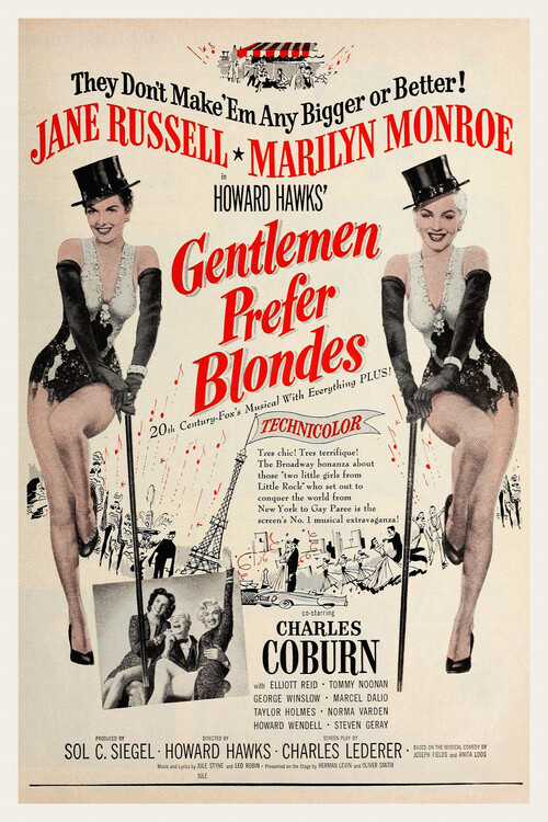 Canvas Print Gentlemen Prefer Blondes / Marilyn Monroe