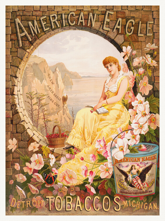 Poster American Eagle Tobacco (Vintage Smoking Advert / Retro Ad)