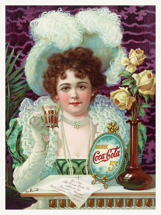 Sticker Coca Cola (Vintage Drink Advert / Retro Ad)